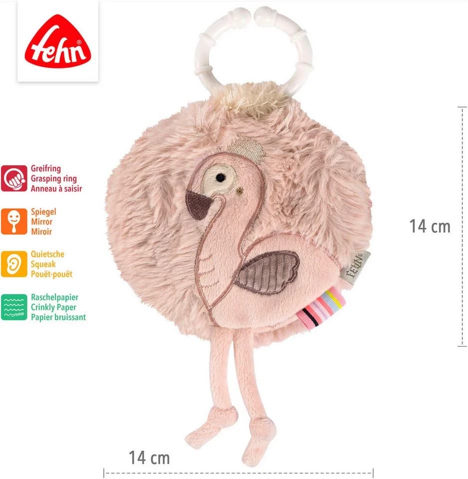 babyFEHN Greifspielzeug Stoffbuch Flamingo Rosa - Bild 5
