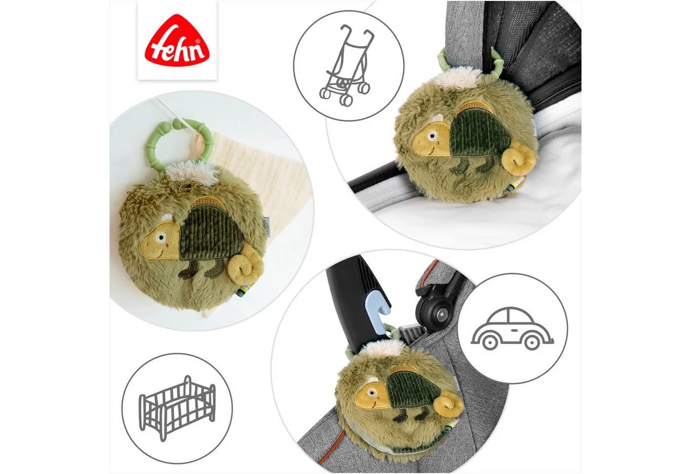FEHN Stoffbuch Chamäleon - Greifspielzeug Baby - Bild 4