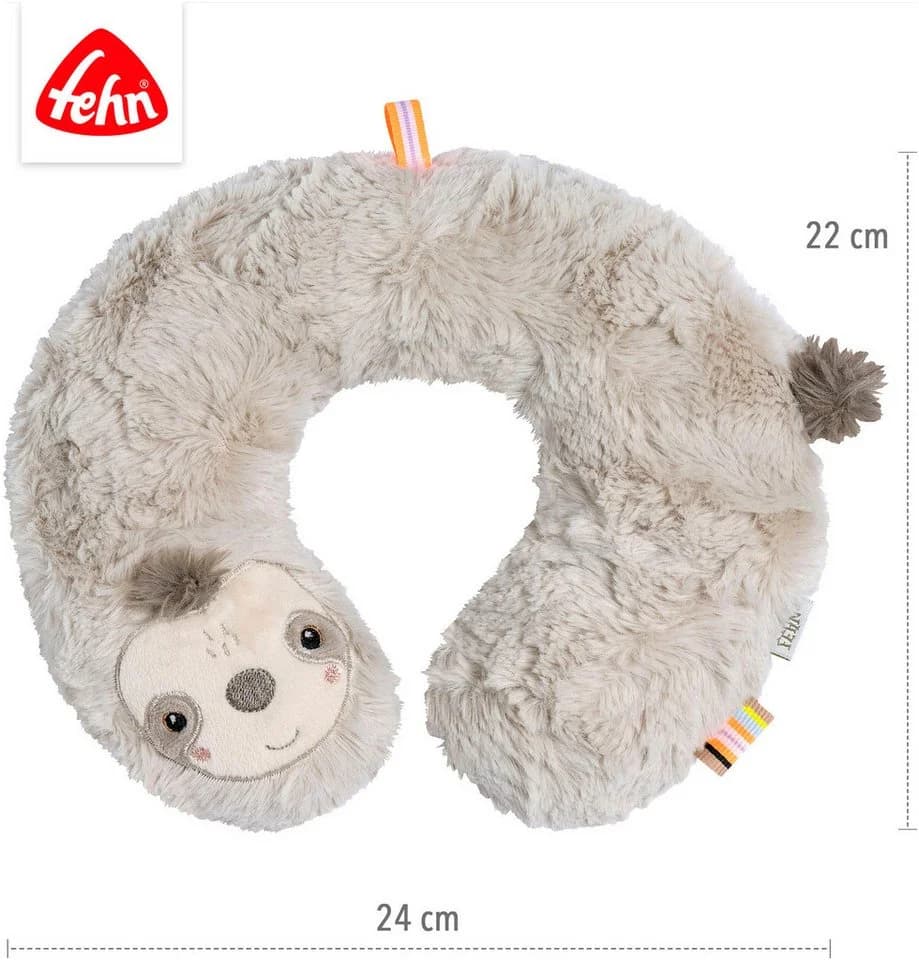 Fehn Nackenkissen Lazy, Crazy & Pink, Faultier Beige/Grau - Bild 5