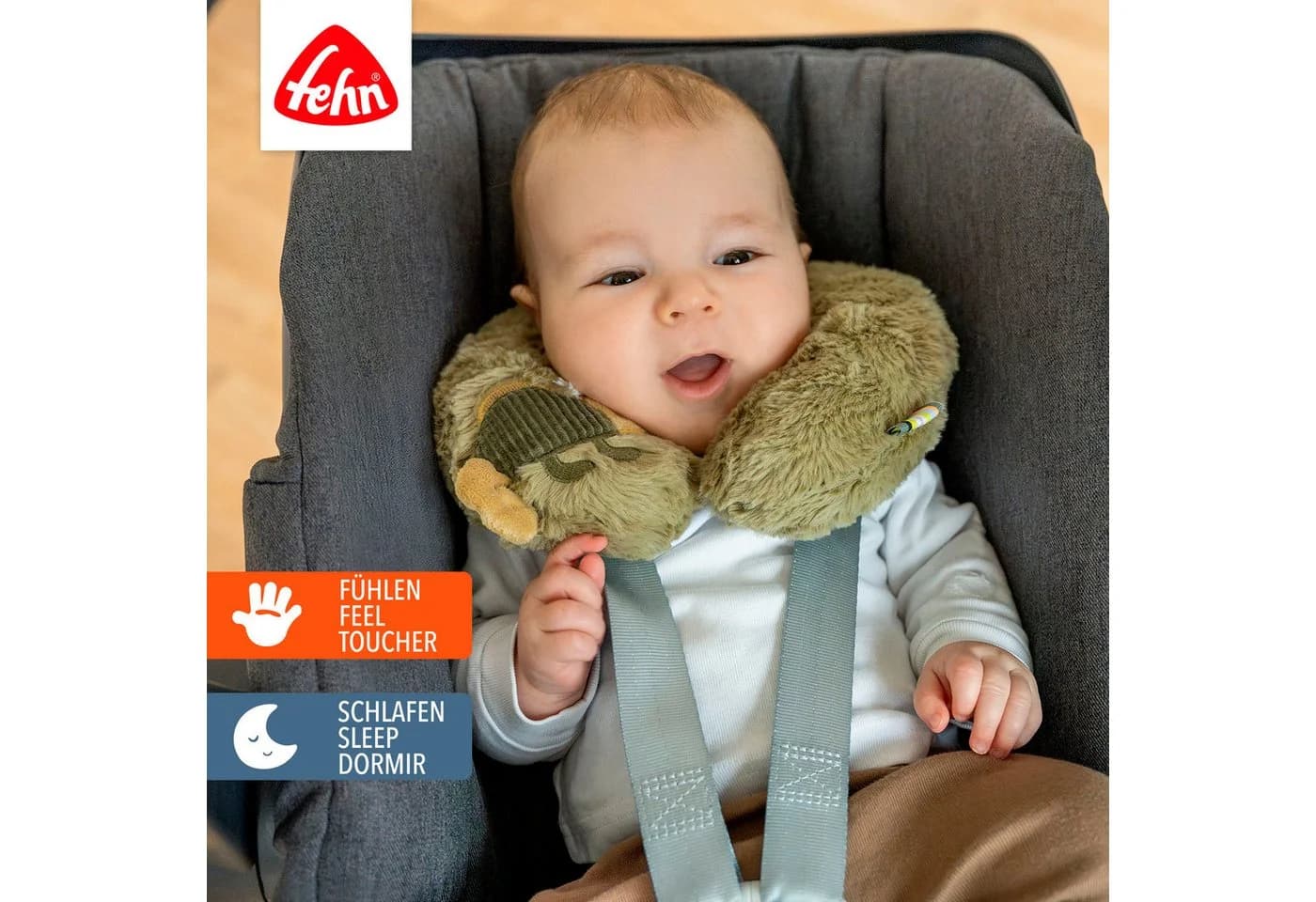 Nackenkissen Chamäleon von babyFEHN Khaki/Olive