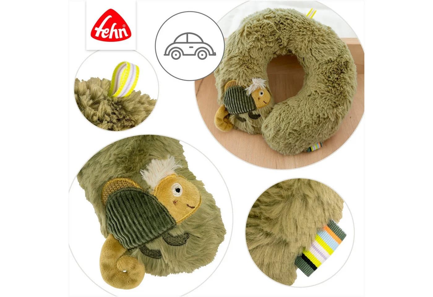 Nackenkissen Chamäleon von babyFEHN Khaki/Olive - Bild 4