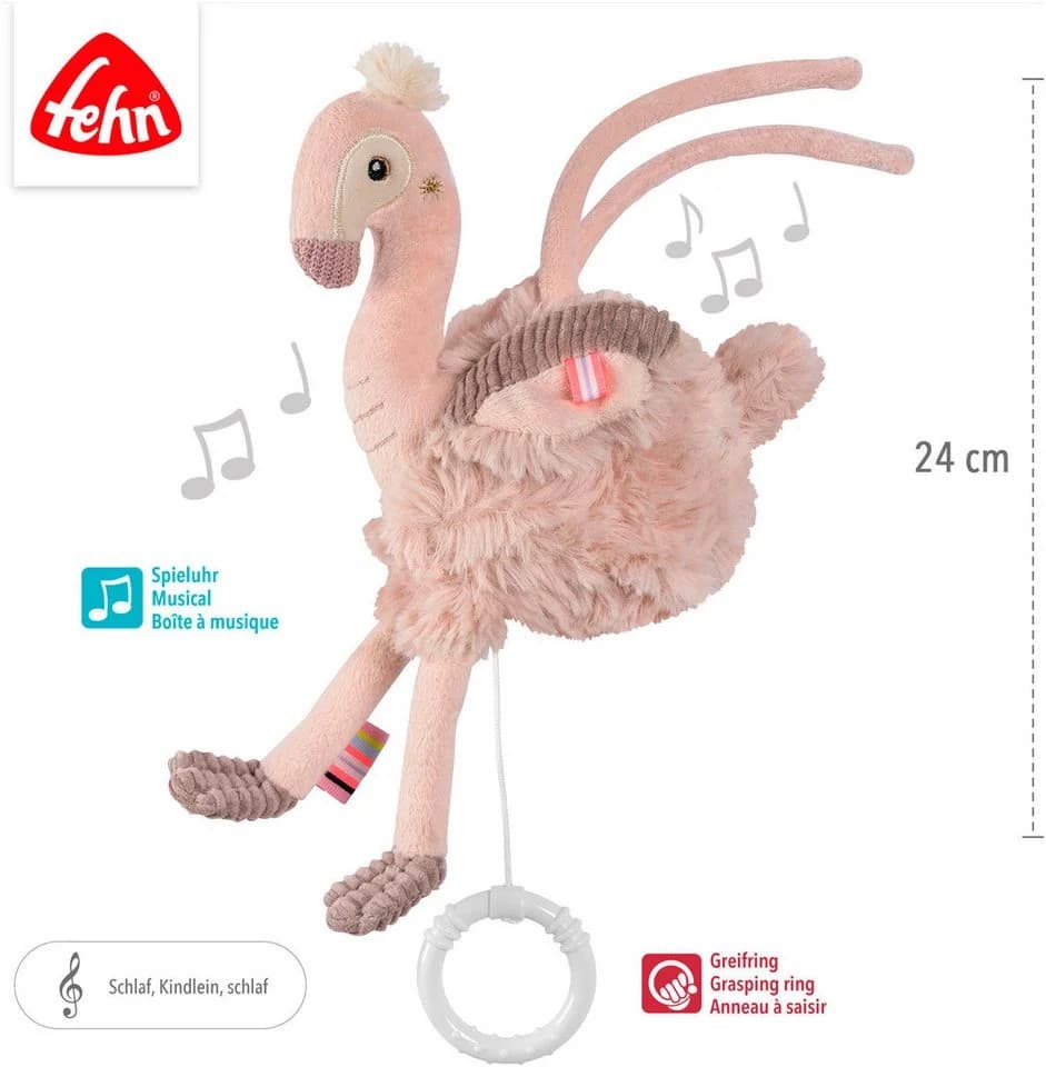 FEHN Spieluhr Flamingo Rosa mit Einschlafmelodie - Bild 5