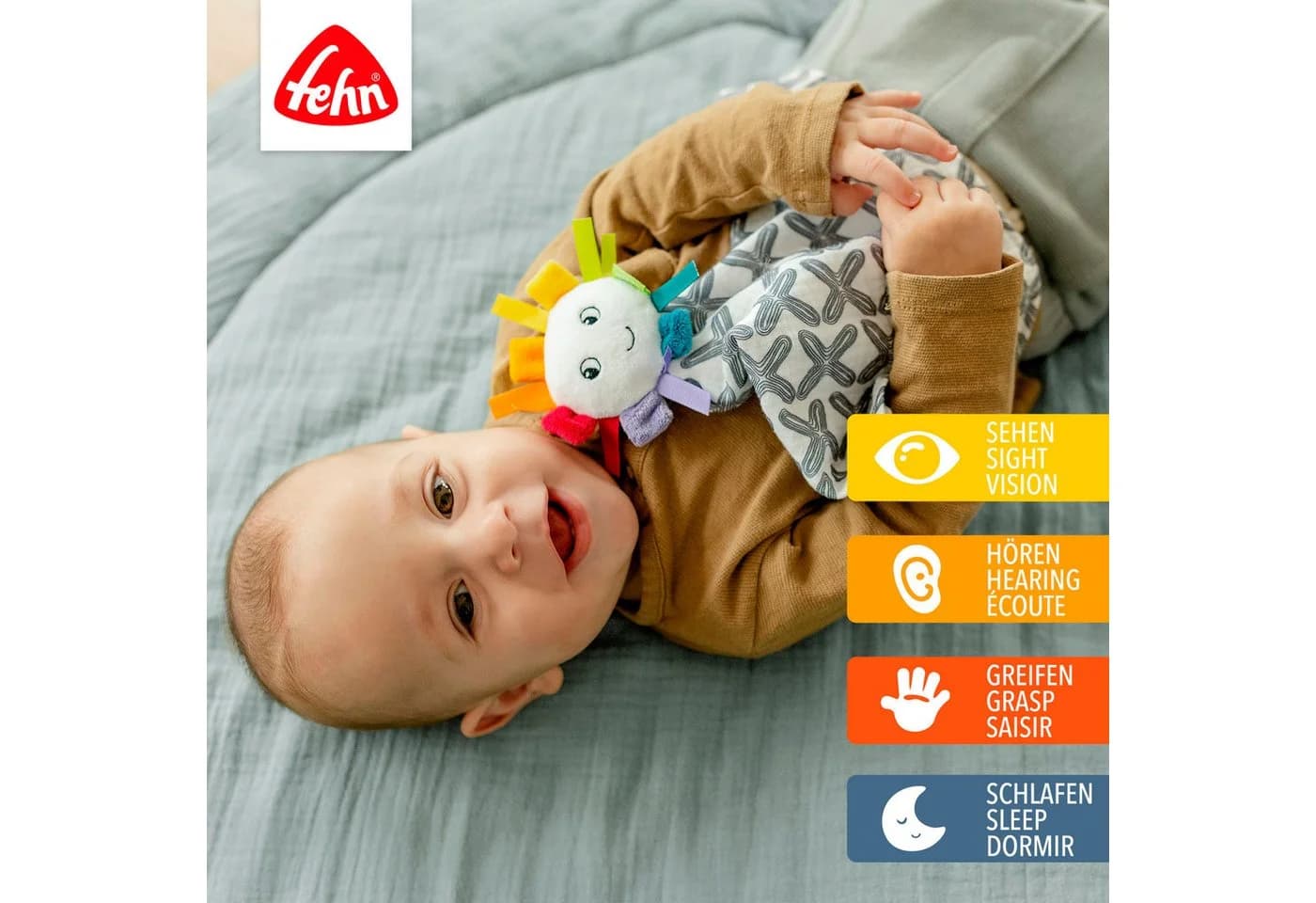 Fehn Kuscheltuch Sonne Baumwoll-Musselin