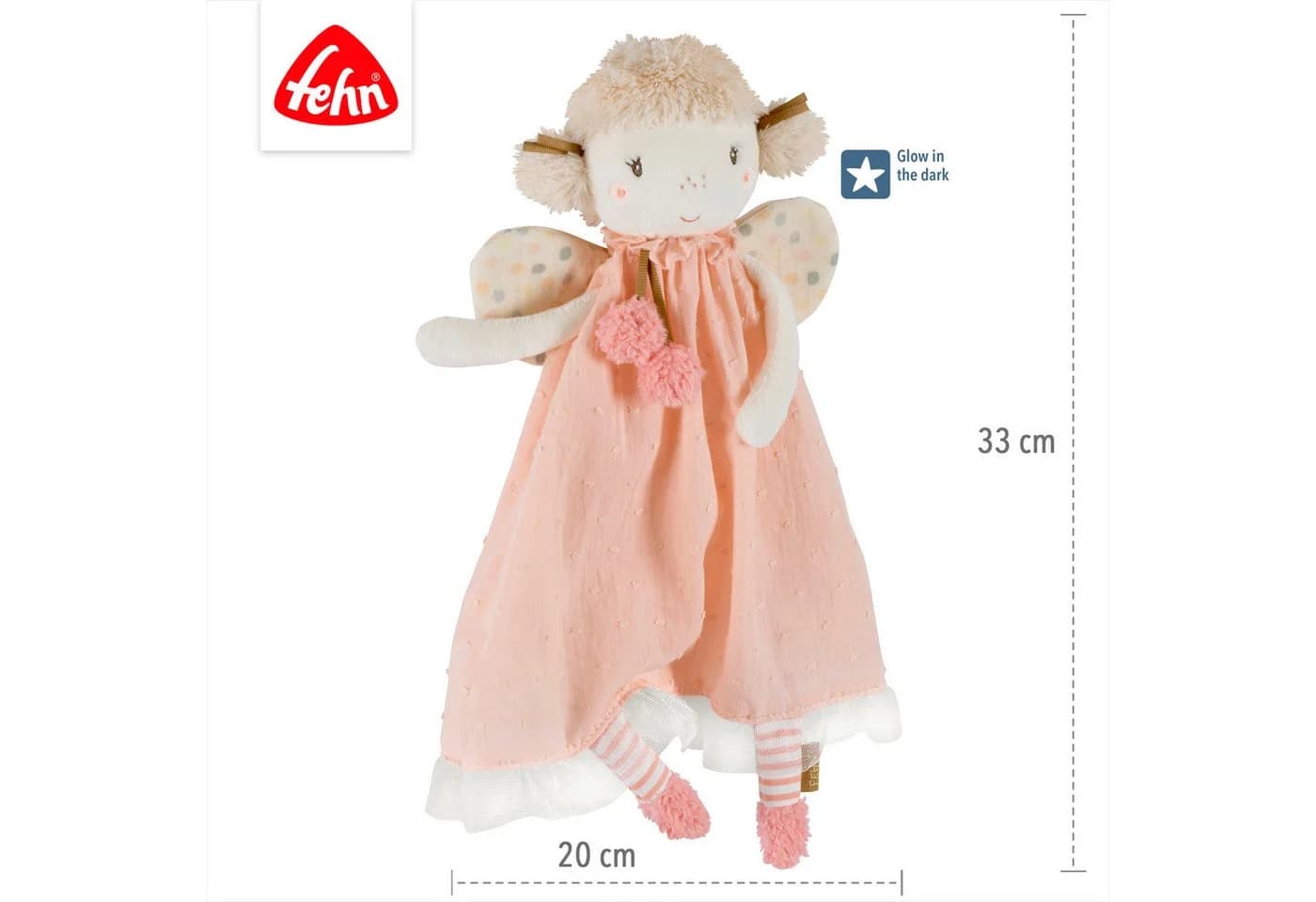 FEHN Schmusetuch feehnLAND Fee Rosa Glow-in-the-dark Einschlafhilfe - Bild 5