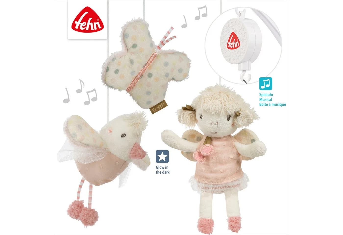 FEHN feehnLAND Musik-Mobile rosa/beige mit Spieluhr - Bild 4