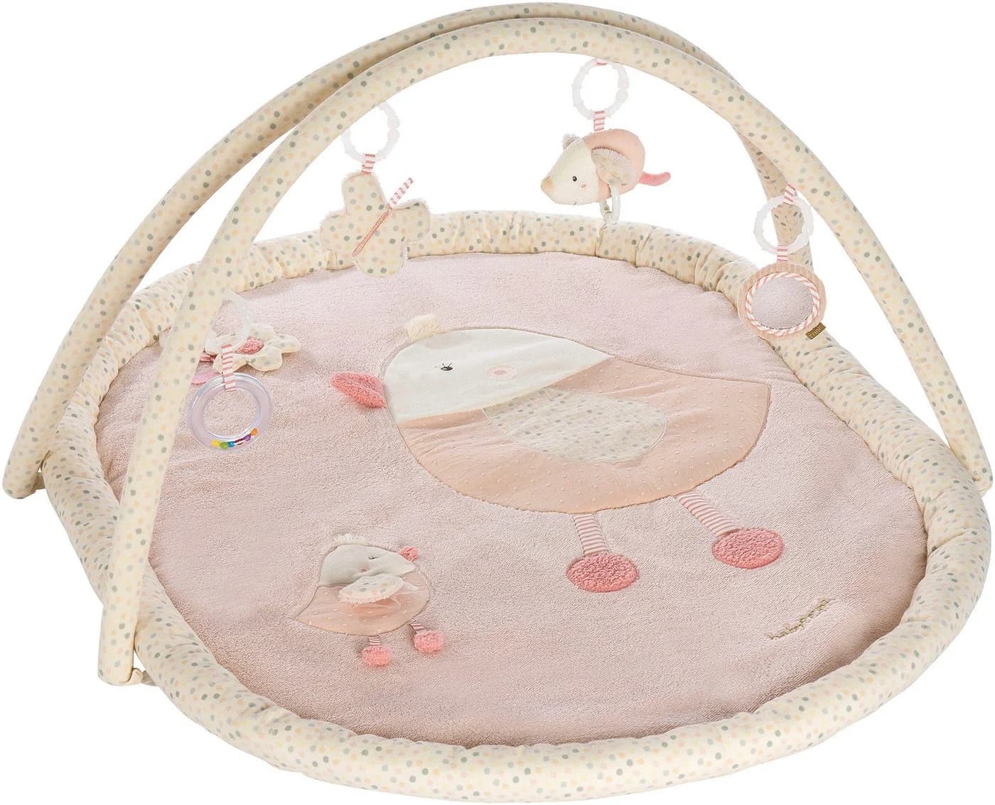 FEHN Baby Gym feehnLAND 3-D-Activity-Decke Vogel Rosa/Beige - Bild 2