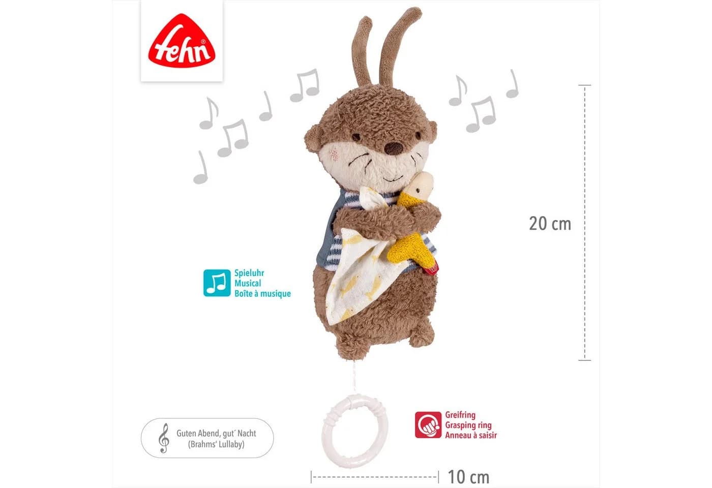 Fehn Spieluhr Otter Theo Mini-Spieluhr Otter Braun - Bild 5