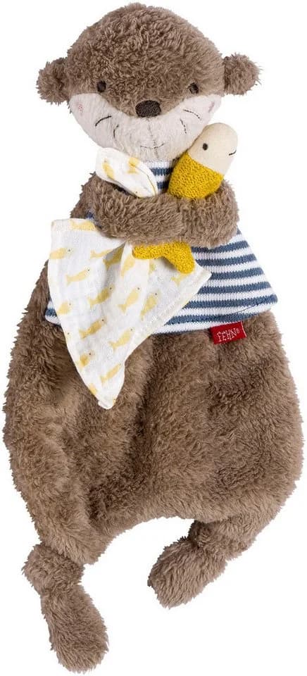FEHN Schmusetuch Otter Theo Baby Braun Musselin Plüsch - Bild 2