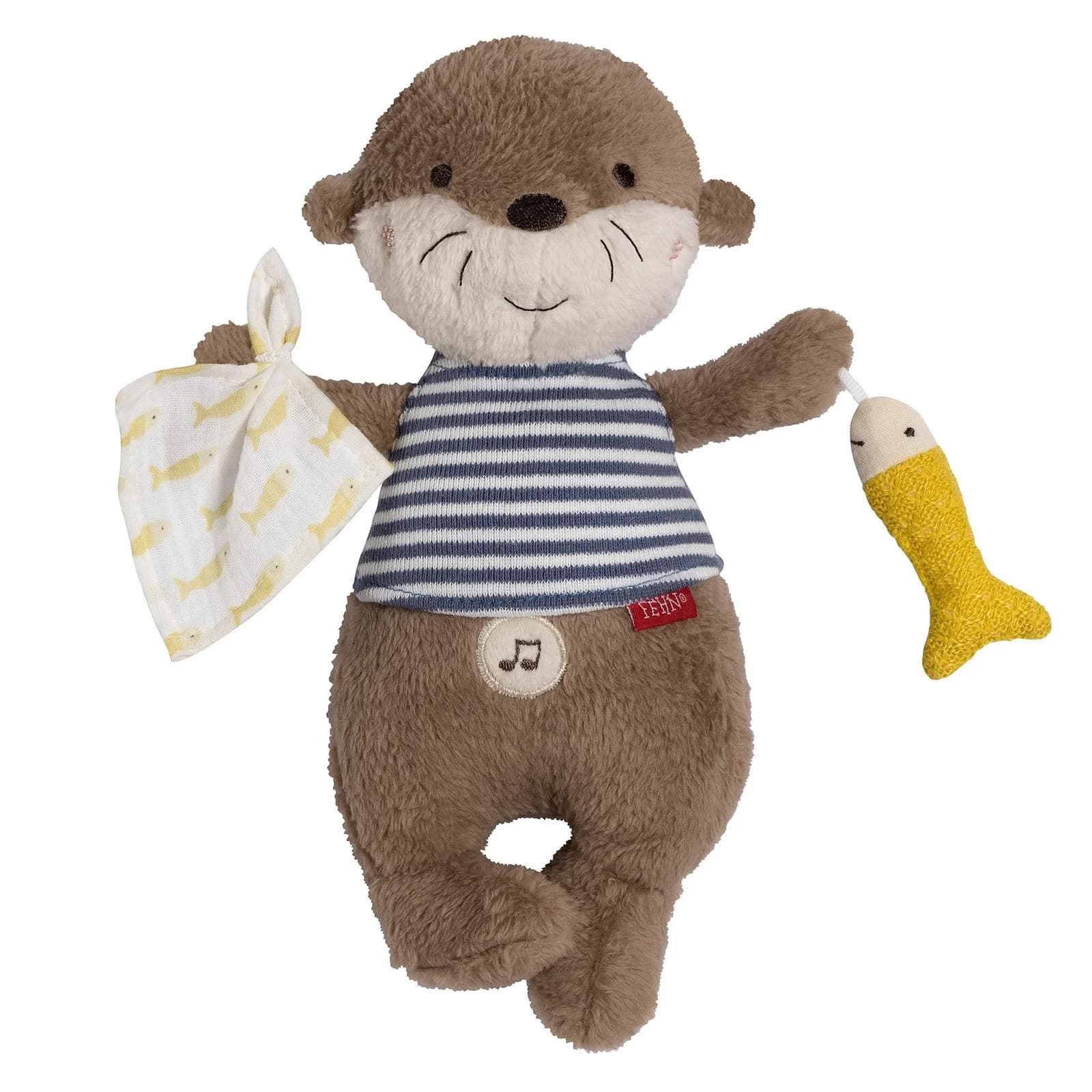 babyFEHN Otter Theo Kuscheltier mit Soundmodul Einschlafhilfe Braun