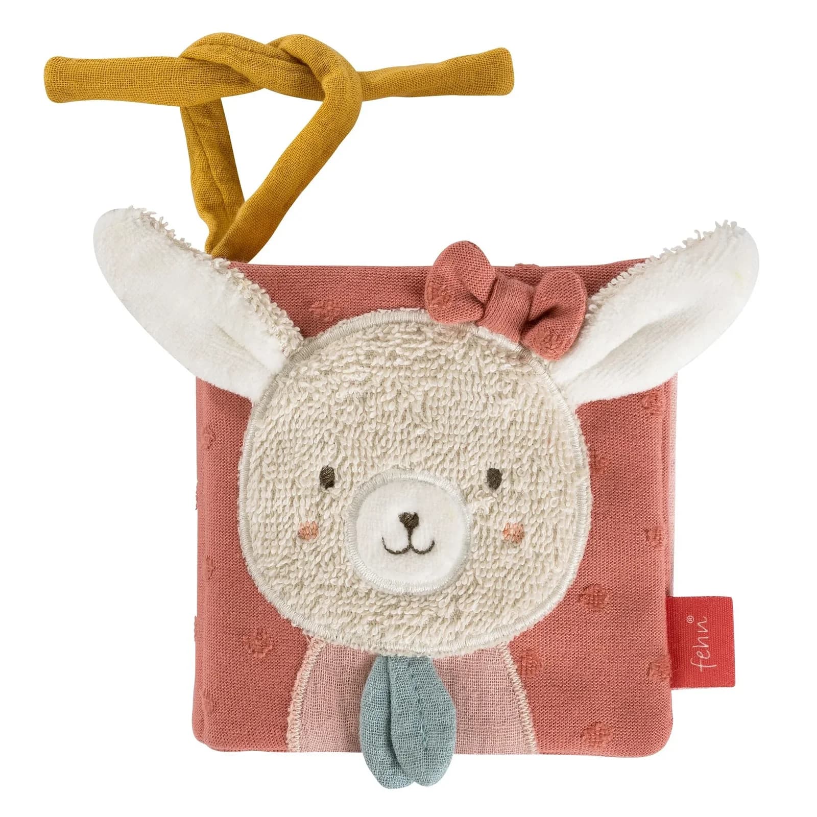 babyFEHN Stoffbuch Hase Rosa Lernspielzeug