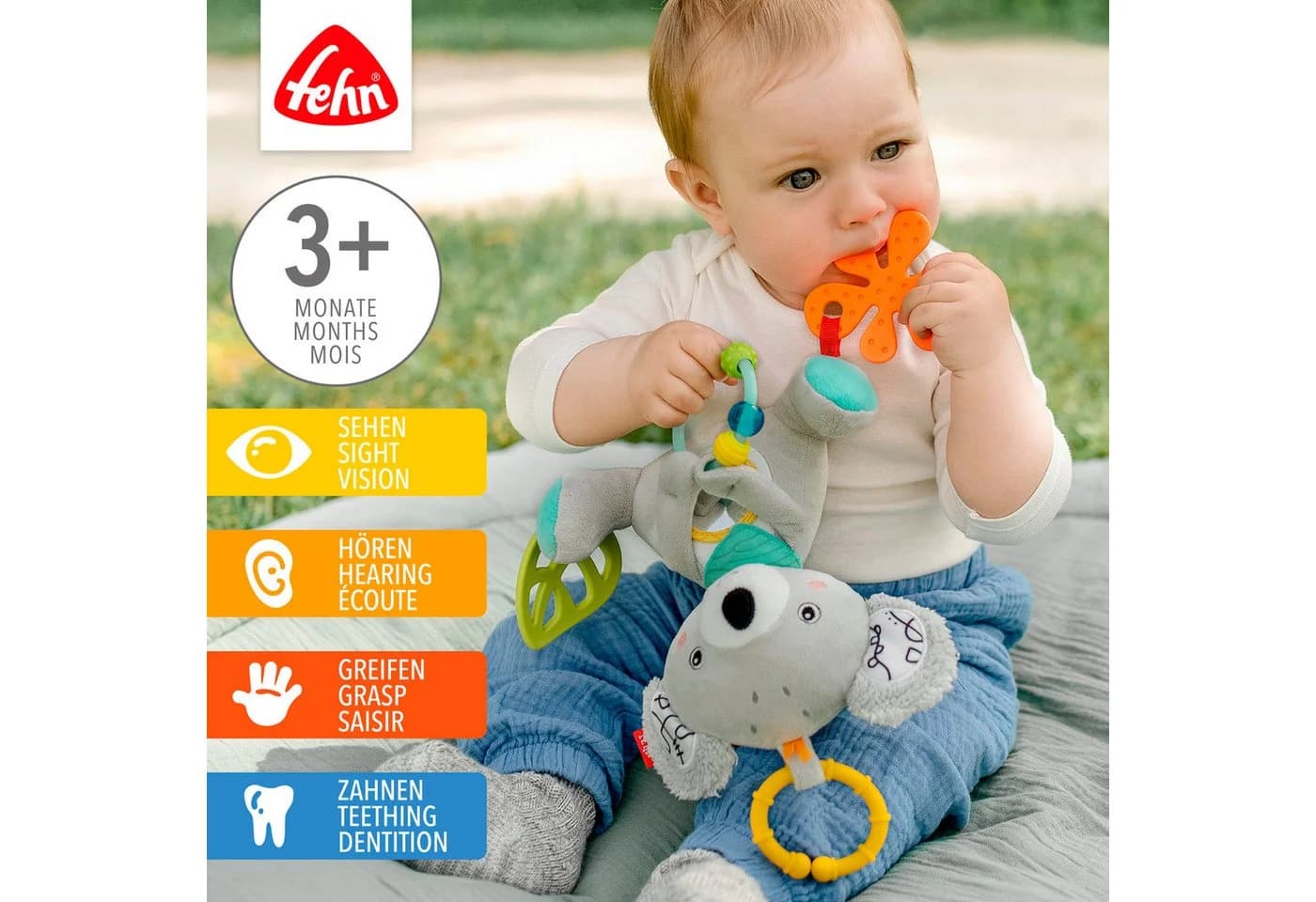 FEHN DoBabyDoo Activity-Koala Greifspielzeug Bunt