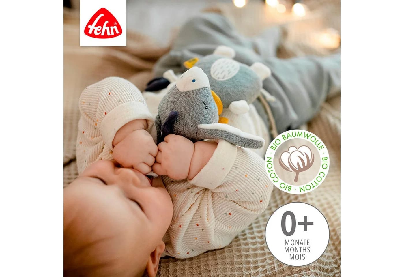 fehnNATUR Mini-Spieluhr Esel Grau mit Brahms Wiegenlied - Bild 3