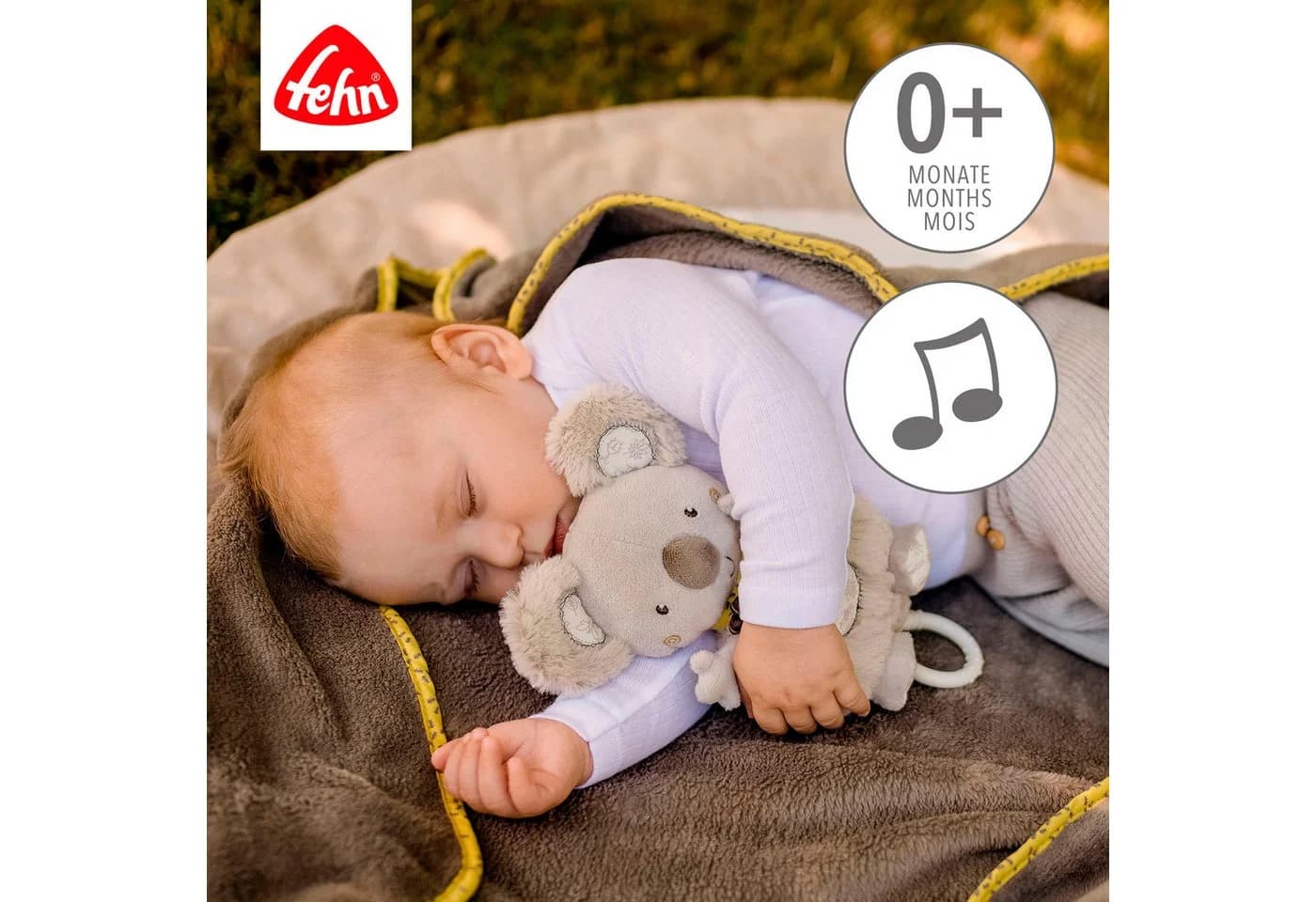 FEHN Spieluhr Australia Koala Grau Kuscheltier Einschlafhilfe - Bild 3