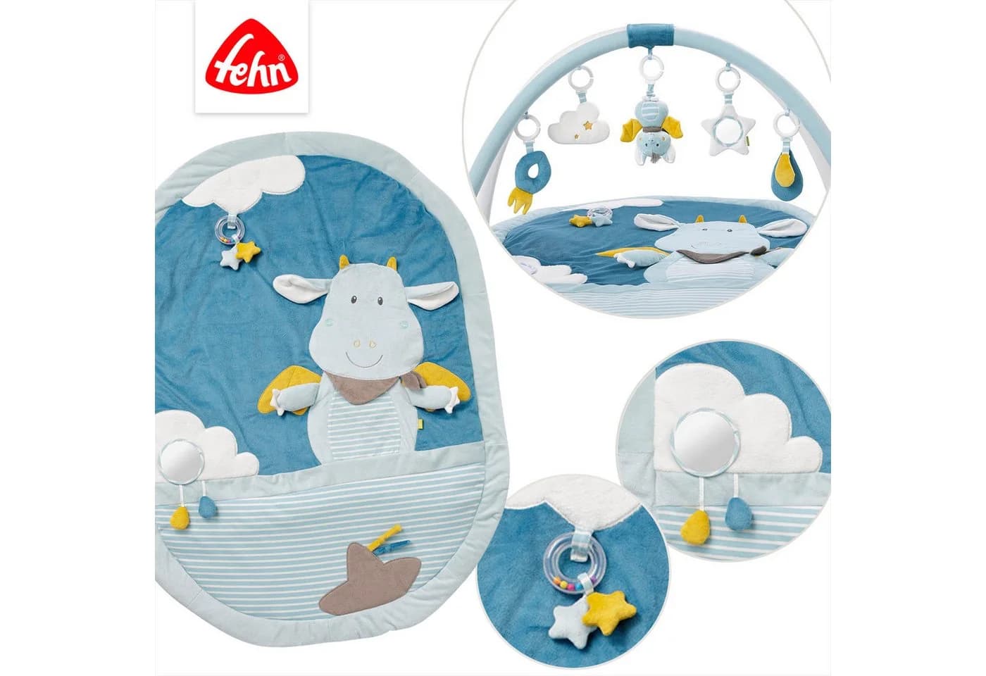 Fehn Spielbogen Little Castle 3-D-Activity-Decke mit Krabbeldecke - Bild 4