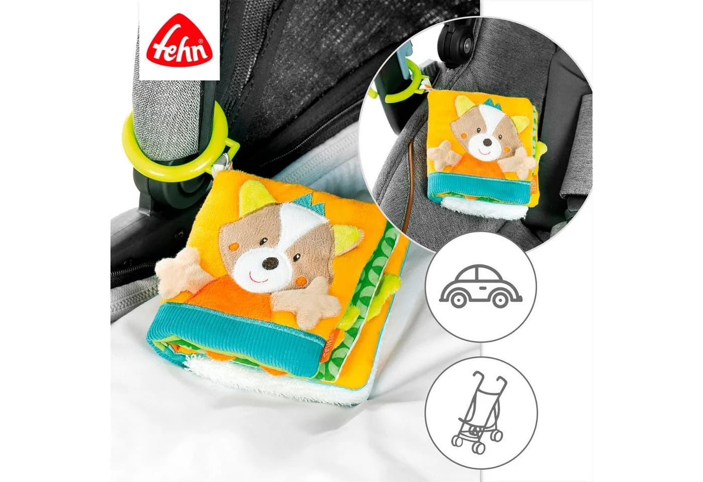 FEHN Sleeping Forest Stoffbuch Fuchs Bunt Greifspielzeug - Bild 4