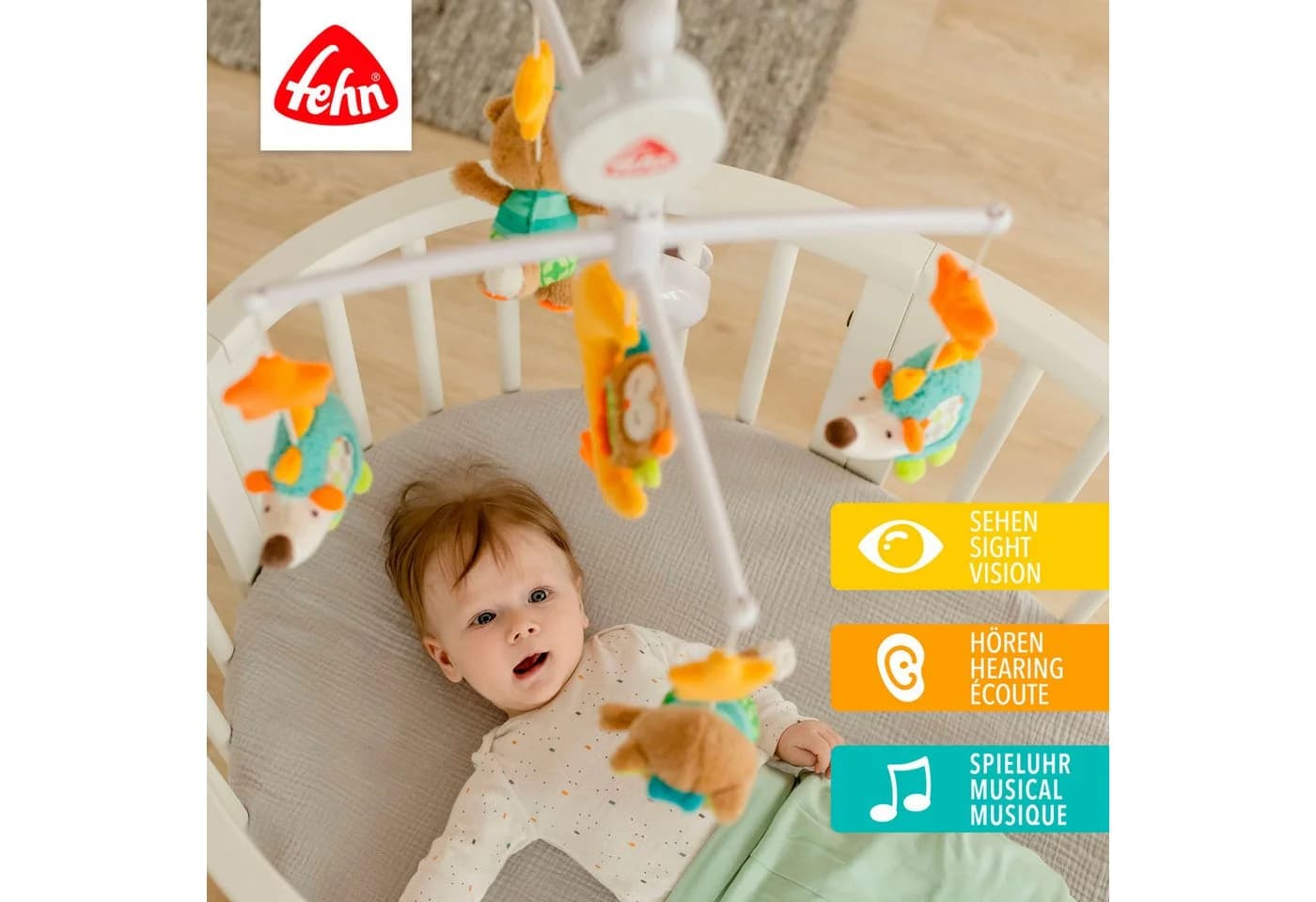 FEHN Sleeping Forest Musikmobile Bunt für Babys - Bild 3