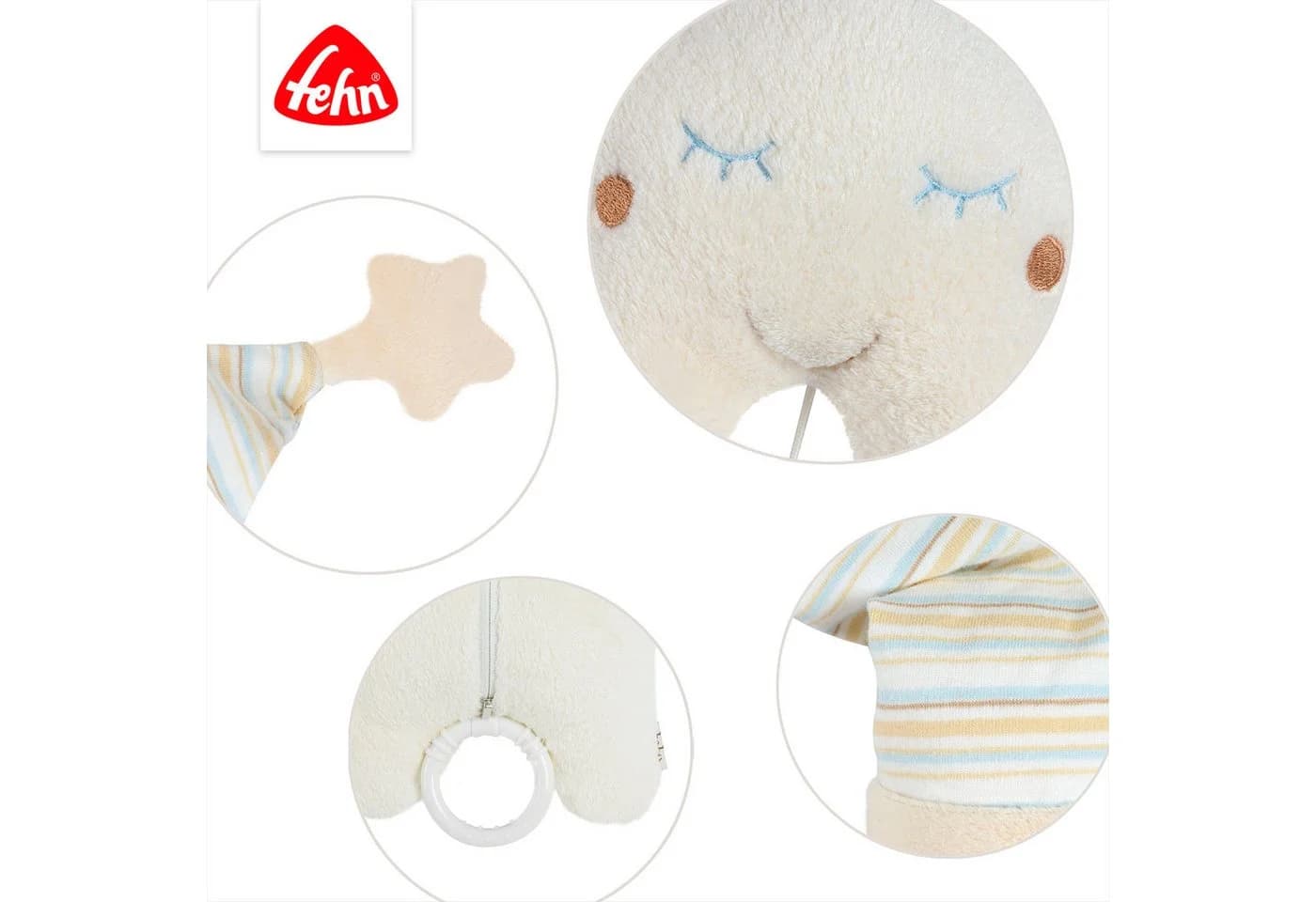 FEHN BabyLOVE Stern Spieluhr Weiß Plüsch Einschlafhilfe - Bild 3
