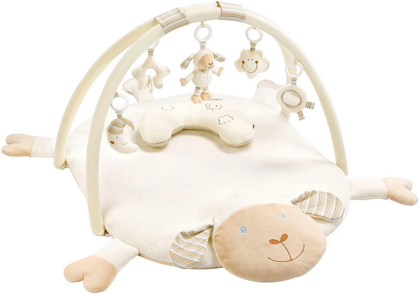FEHN BabyLOVE Schaf 3-D-Activity-Decke Grau/Weiß mit Krabbeldecke - Bild 2