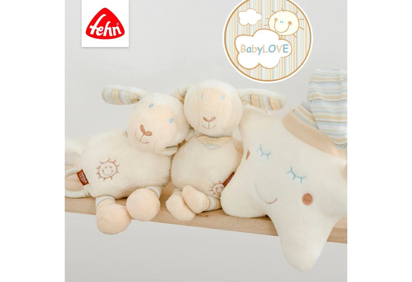 FEHN BabyLOVE Schaf Musikmobile Beige Plüsch Spieluhr - Bild 5