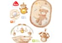 FEHN Spielbogen Rainbow 3-D-Activity-Decke Braun mit Krabbeldecke Bild 4