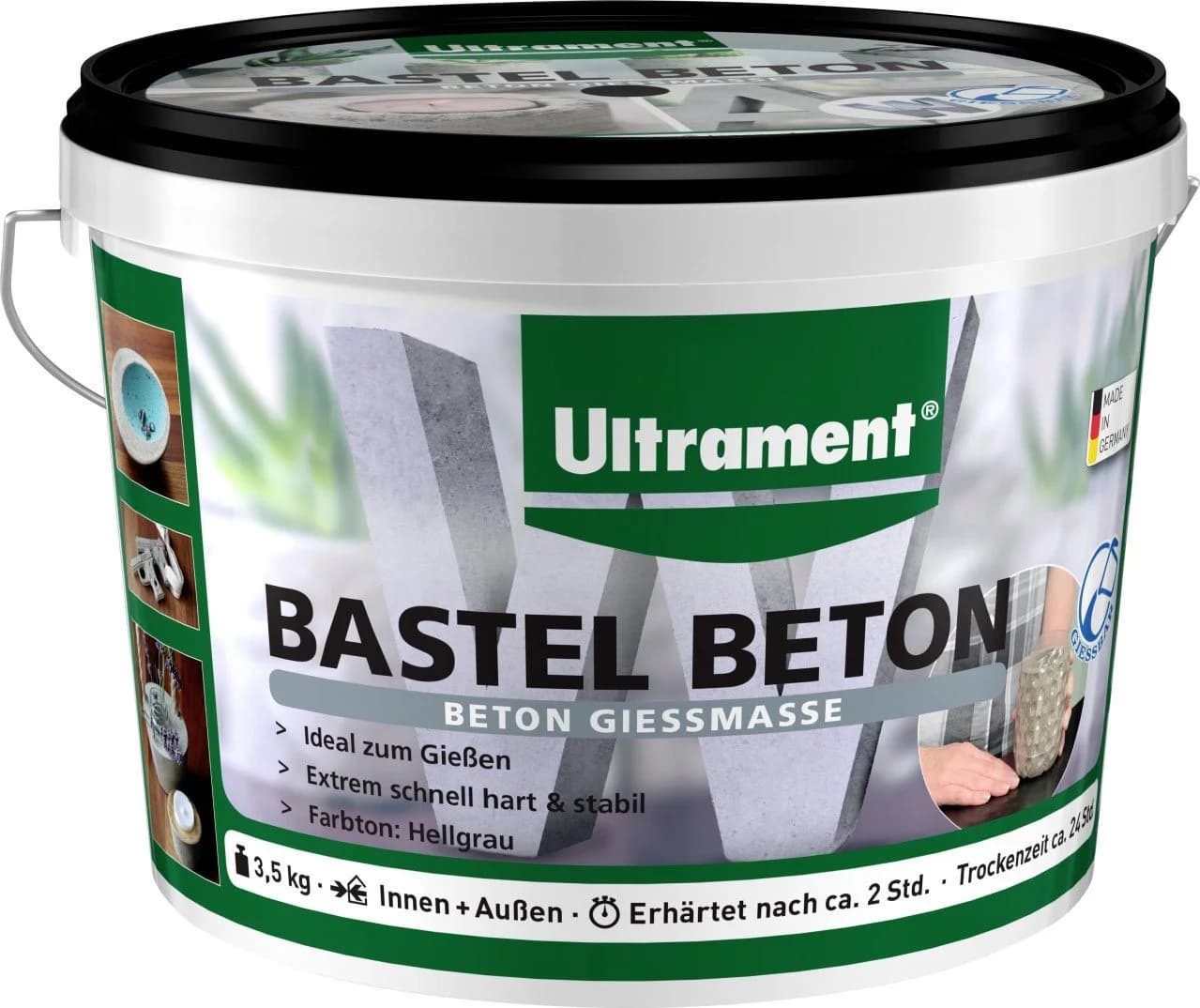 Ultrament Bastel Beton Gießmasse 3,5 kg Hellgrau - Bild 2