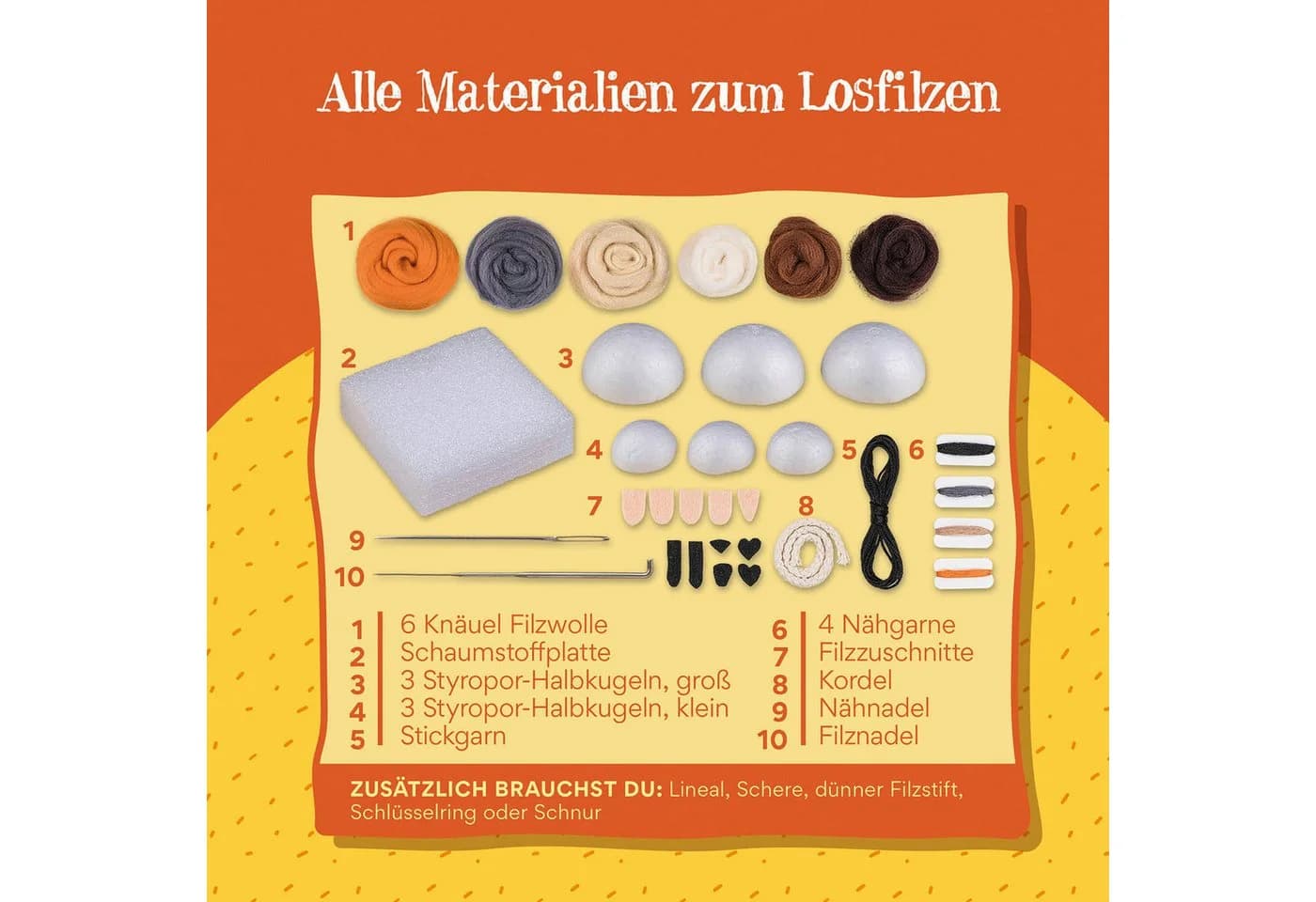 Kosmos Kreativset AllesKönnerKiste - Die Schule der magischen Tiere filzen - Bild 4