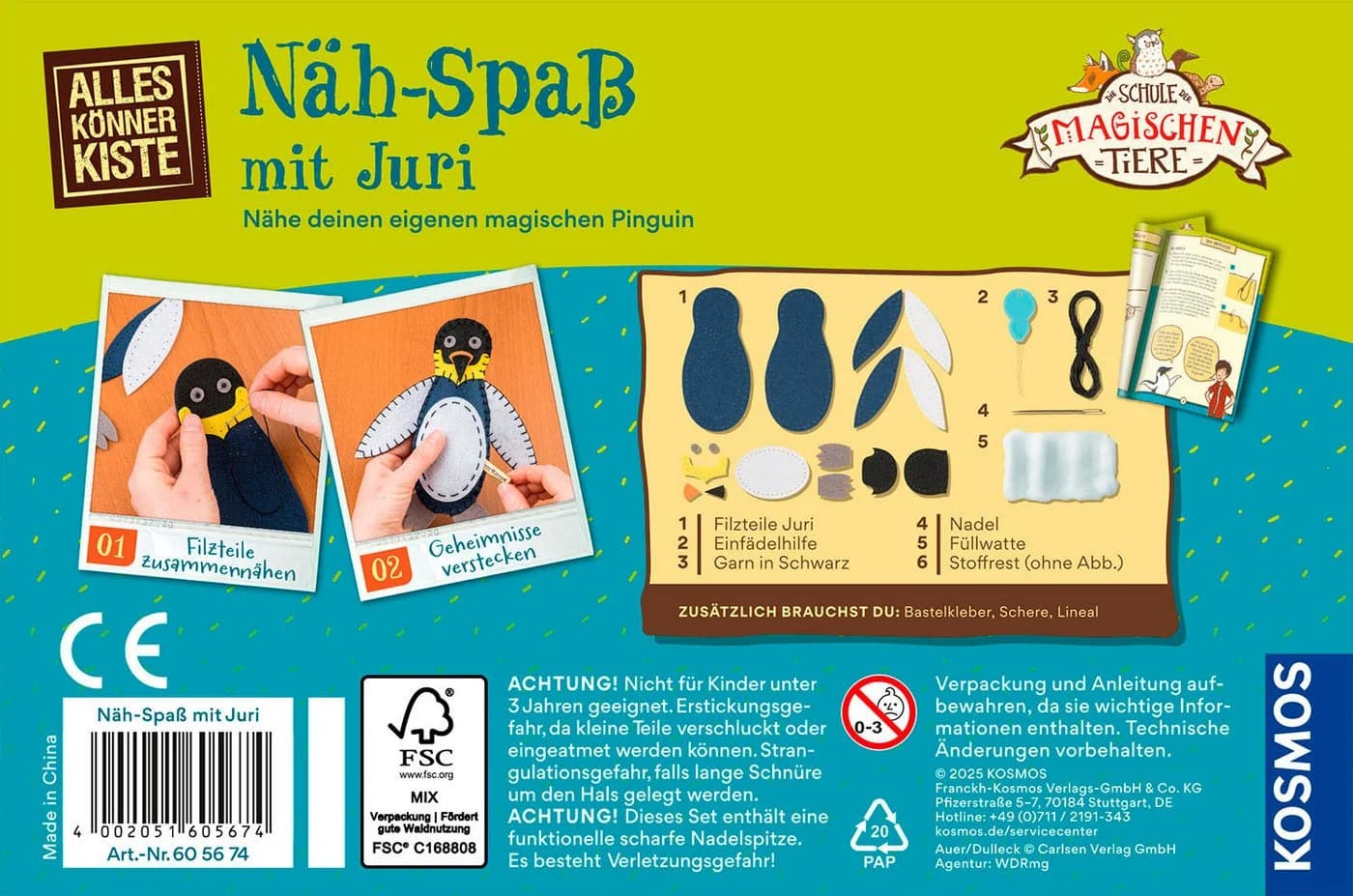 Kosmos Kreativset Nähspaß mit Juri - Die Schule der magischen Tiere - Bild 5