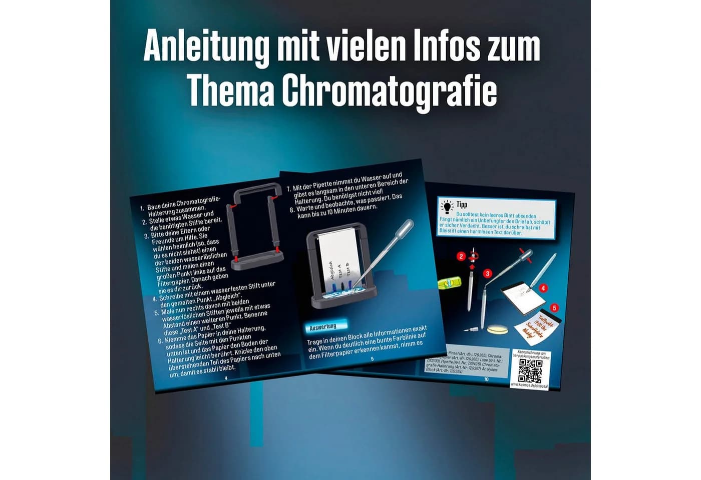 Kosmos Experimentierkasten Die drei ??? Schrift-Labor Detektiv-Set - Bild 5
