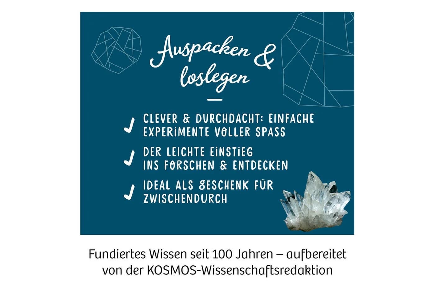 Kosmos Experimentierkasten Nachtleuchtender Kristall-Schatz Made in Germany - Bild 3
