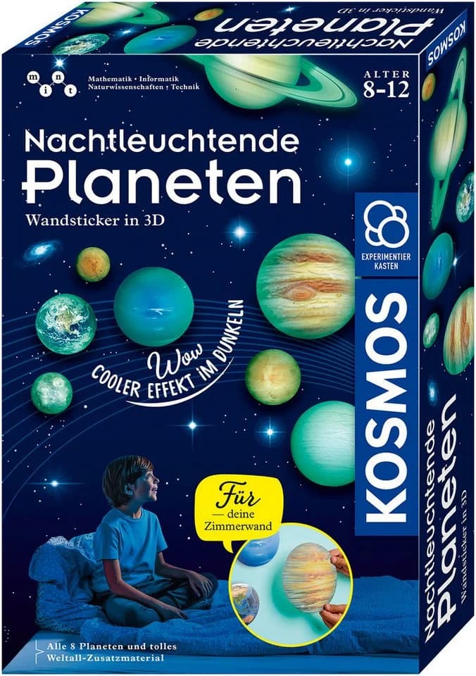 Kosmos Experimentierkasten Nachtleuchtende Planeten 3D Wandsticker - Bild 2