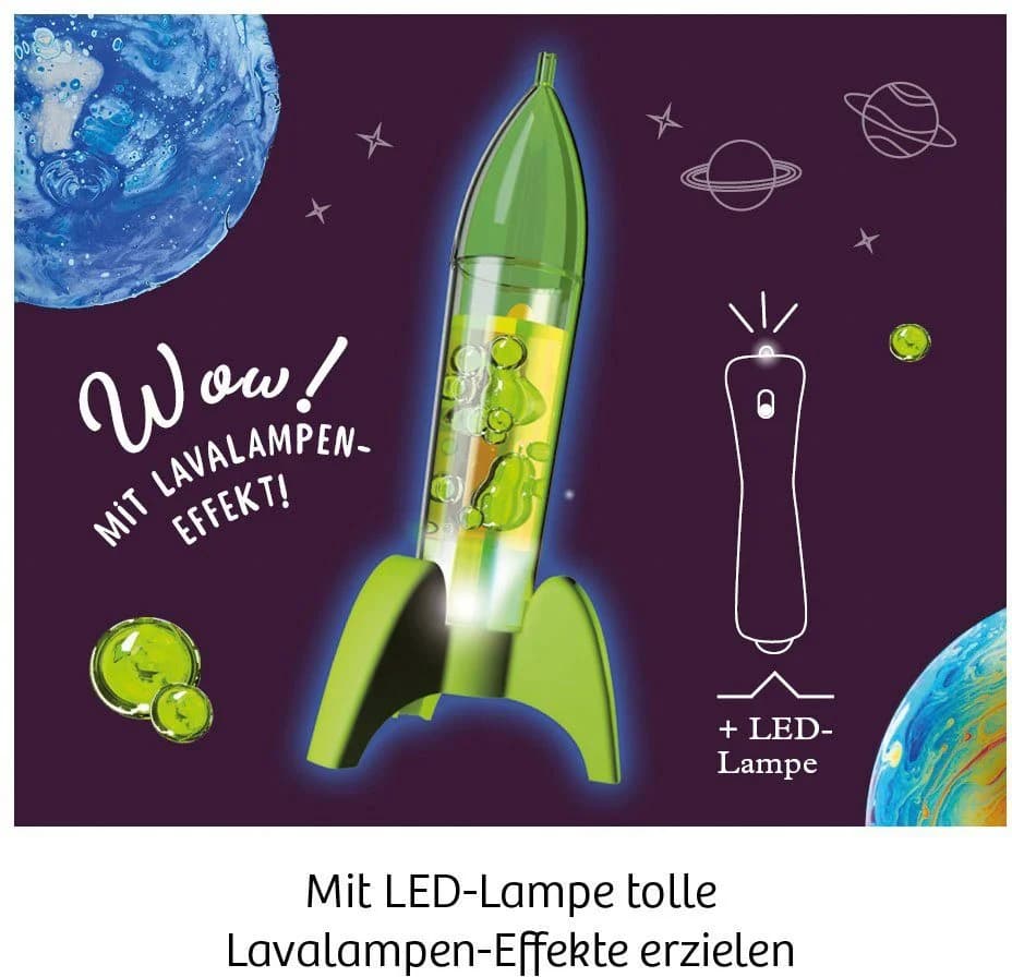 Kosmos Experimentierkasten Space Bubbles Blubber-Rakete mit LED-Lampe