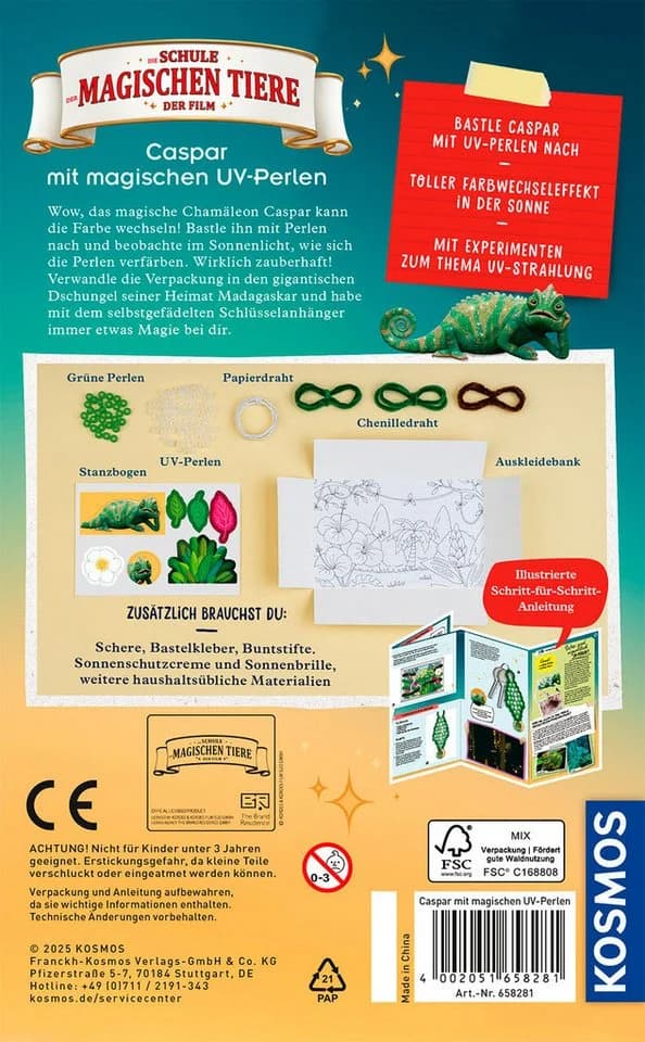 Kosmos Kreativset Die Schule der magischen Tiere Caspar mit UV-Perlen