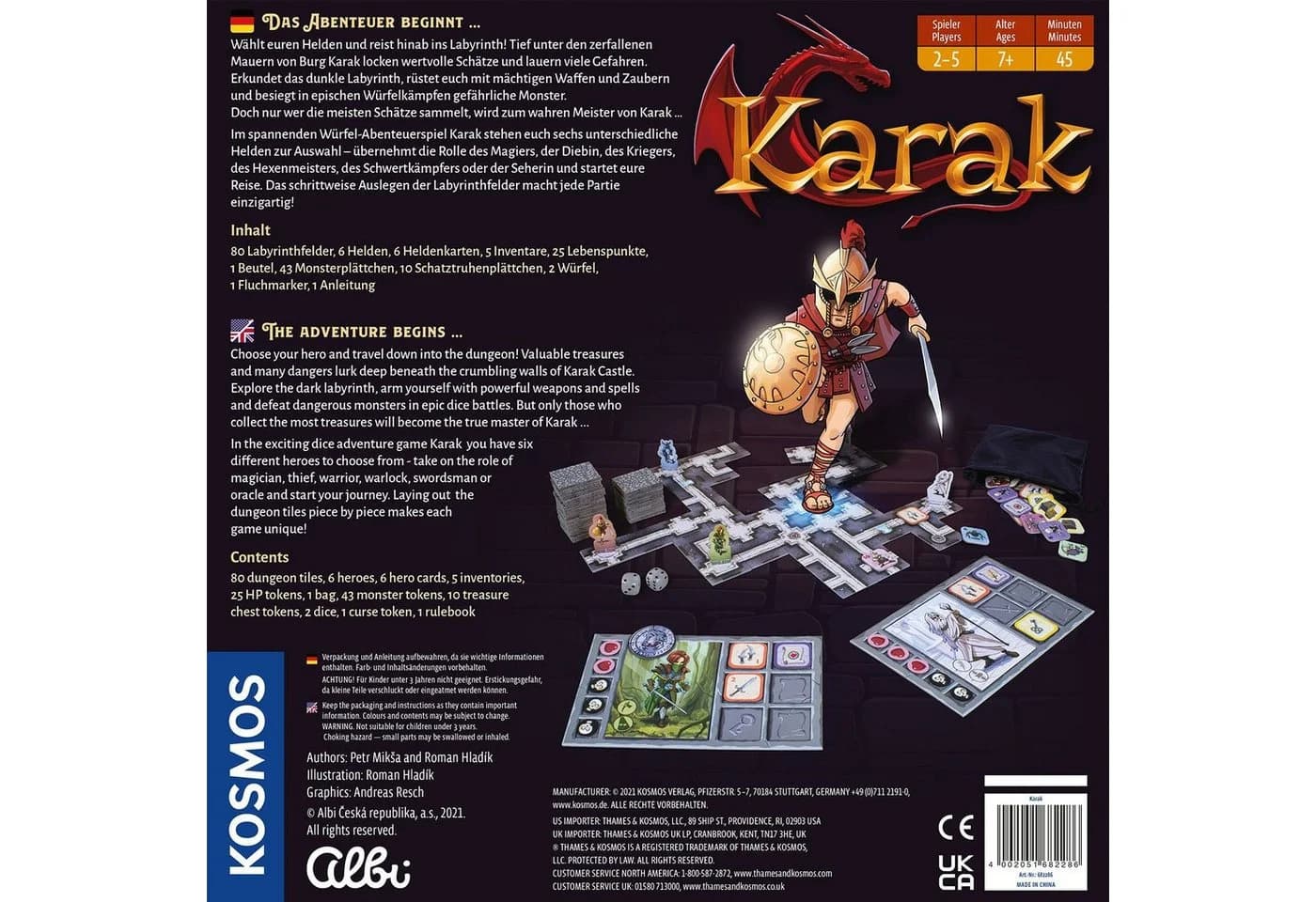 KOSMOS Spiel Karak - Bunt Abenteuerspiel für Kinder ab 7 Jahren