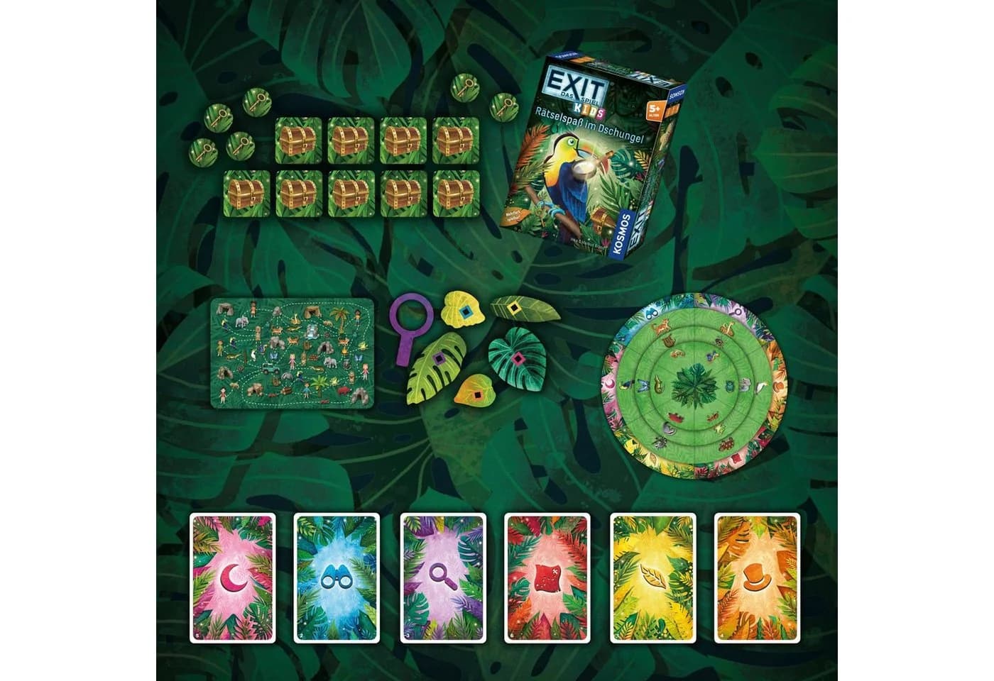 Kosmos EXIT Kids: Rätselspaß im Dschungel - Kinderspiel Made in Germany
