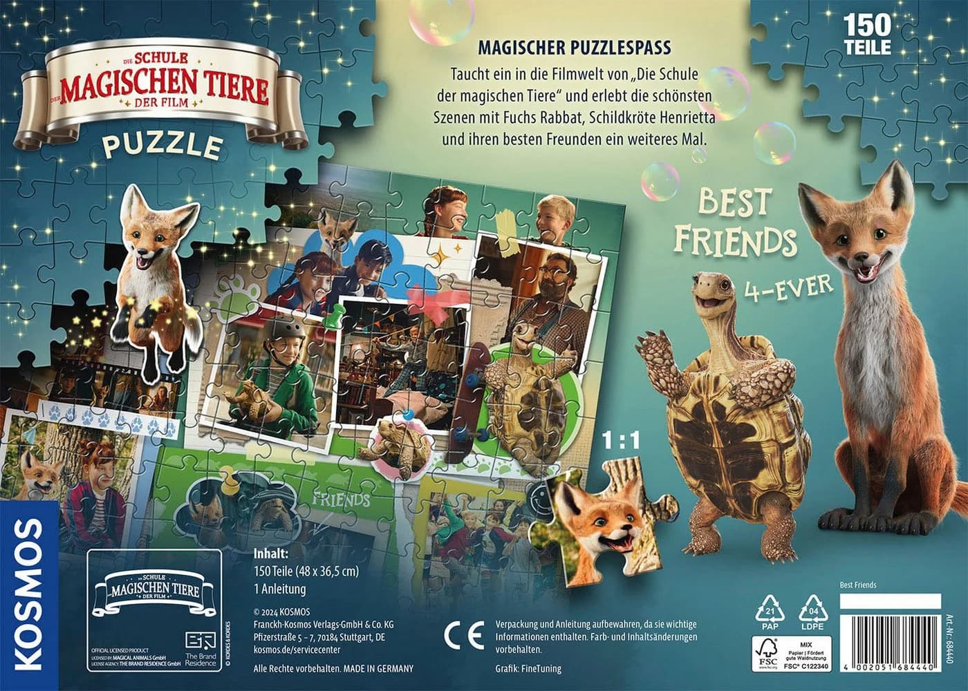 Kosmos Puzzle Die Schule der magischen Tiere 150 Teile Bunt Made in Germany