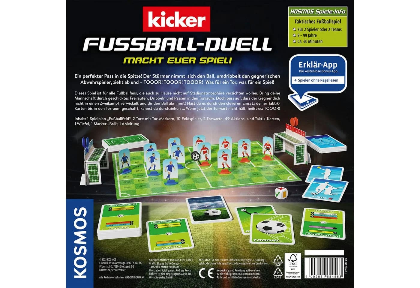 Kosmos Kicker Fußball-Duell Familienspiel Made in Europe
