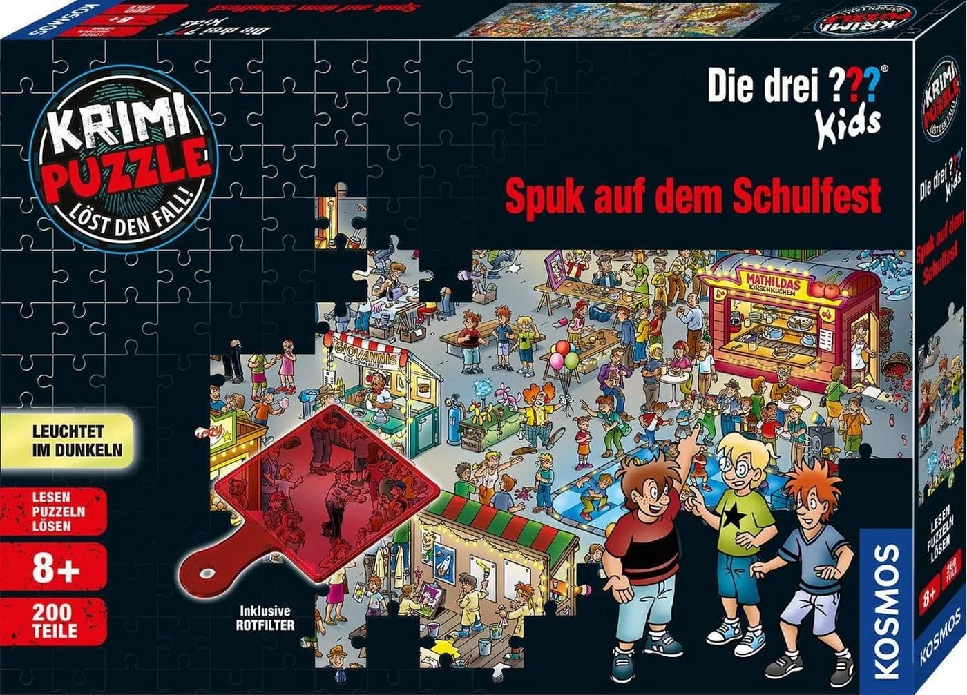 Kosmos Puzzle Krimipuzzle Die drei ??? Kids 200 Teile Leuchtet im Dunkeln - Bild 2