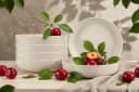 KONSIMO® Teller-Set VICTO Tafelservice Steingut Beige Glänzend 6-tlg. Bild 3