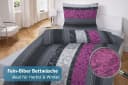 soma Bettwäsche Bettbezug 155x220 Barock gestreift Grau Bild 1
