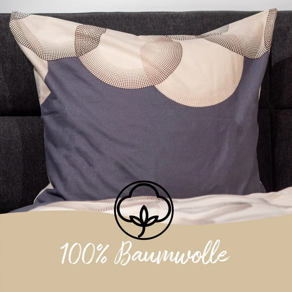 DOBNIG Bettwäsche Flanell 2-teilig grau - Bild 4