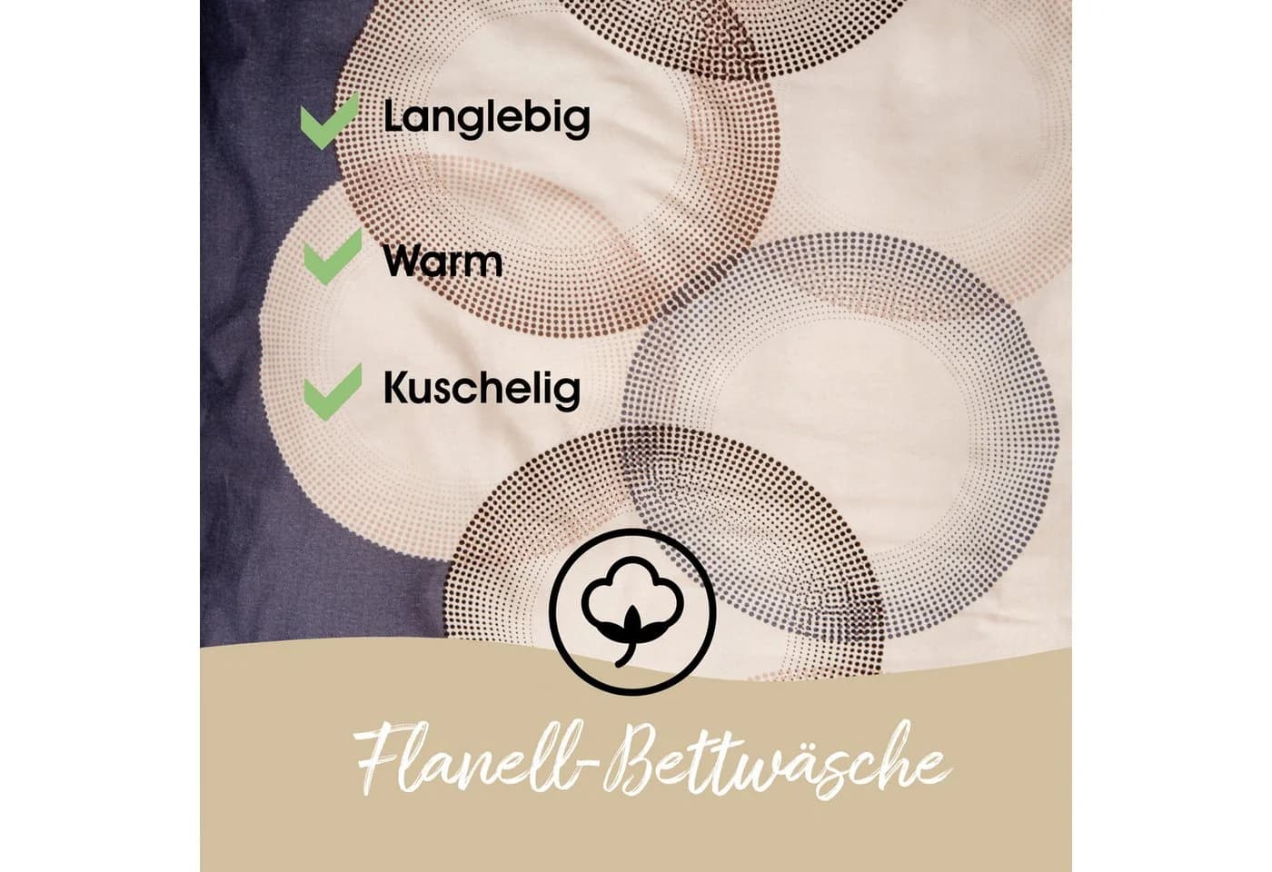 DOBNIG Bettwäsche Flanell 2-teilig grau - Bild 5