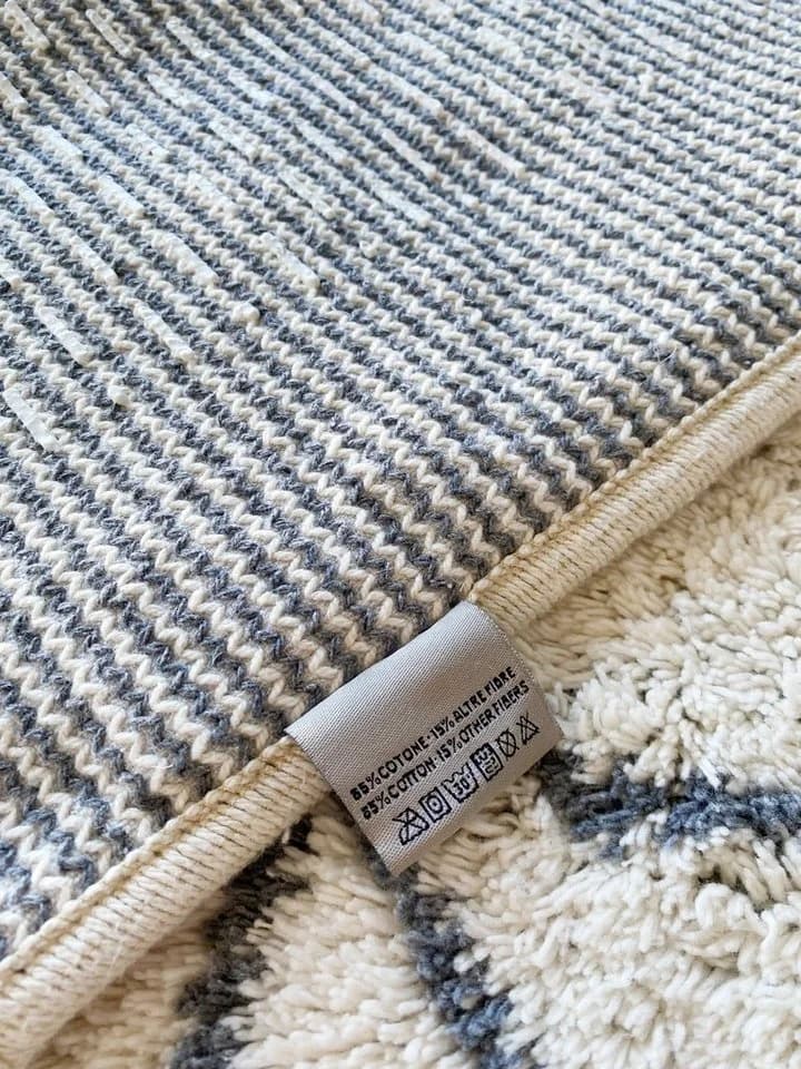 ADOB Badematte Premium 140x70 cm Weiß-Grau Baumwolle - Bild 3