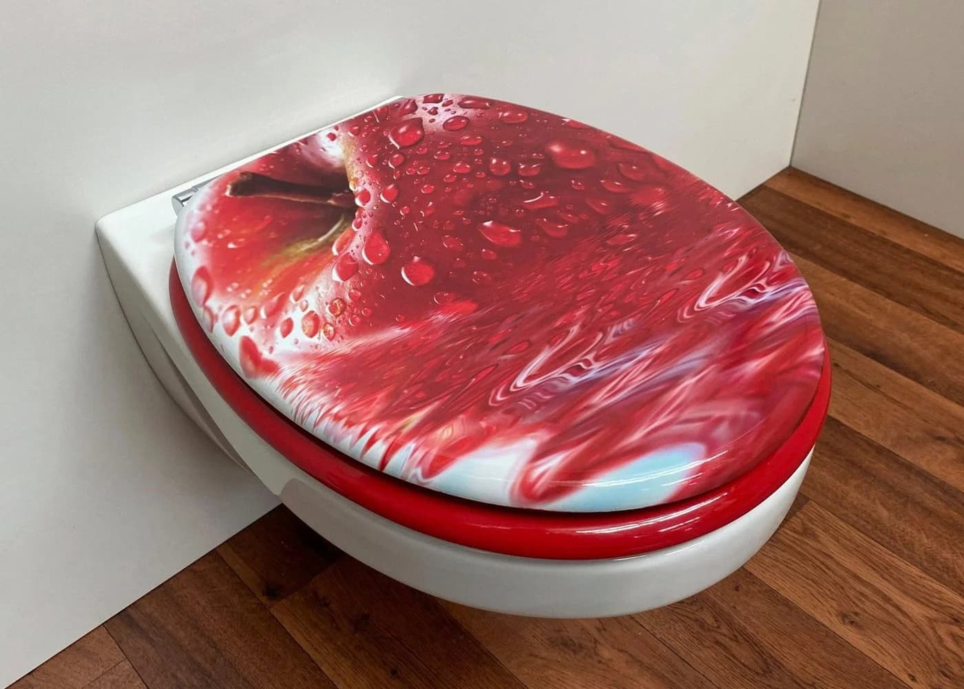 ADOB WC-Sitz Apfel Rot mit Absenkautomatik und Hochglanz-Oberfläche