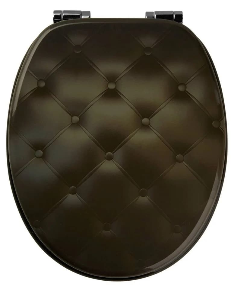 ADOB WC-Sitz mit SoftClose und Kunstleder-Kissen Schwarz - Bild 2