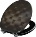 ADOB WC-Sitz mit SoftClose und Kunstleder-Kissen Schwarz Bild 4