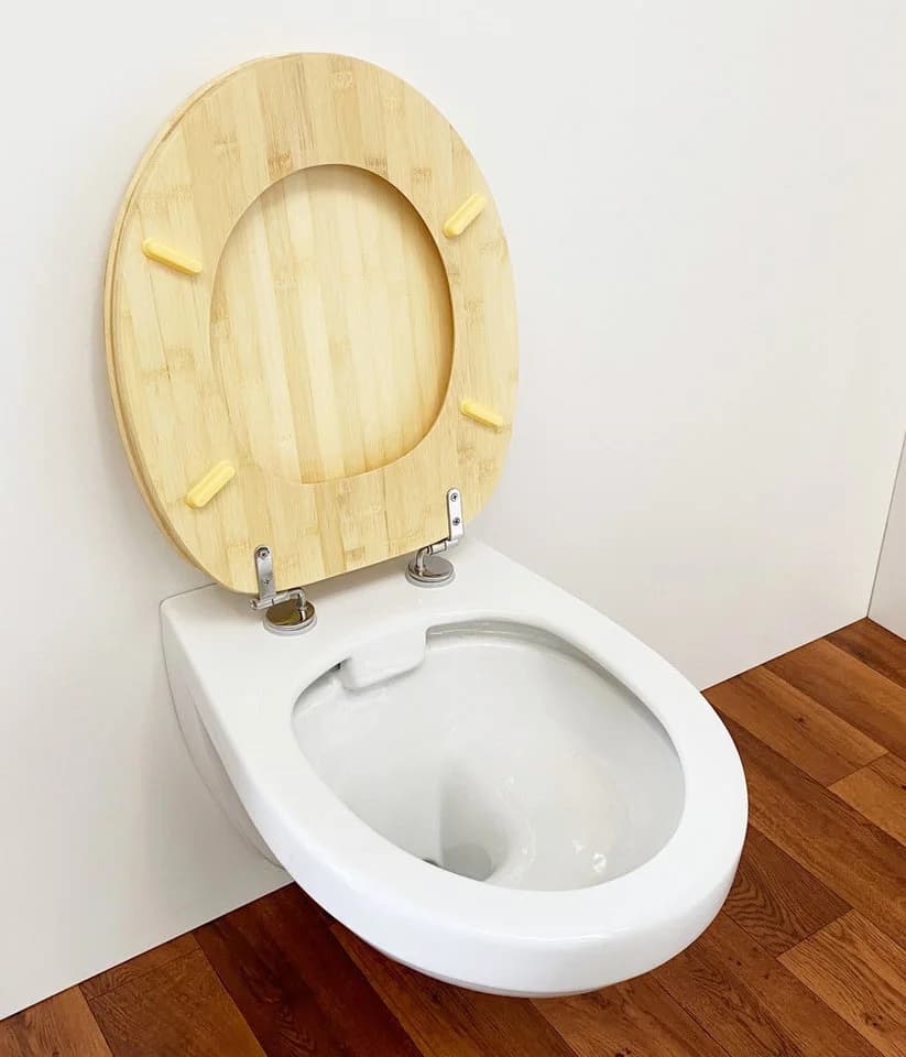 ADOB WC-Sitz Bambus hellbraun D-Form hochglänzend - Bild 4