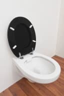 welltime WC-Sitz Uni Holzkern Absenkautomatik Kratzfest Schwarz Bild 5