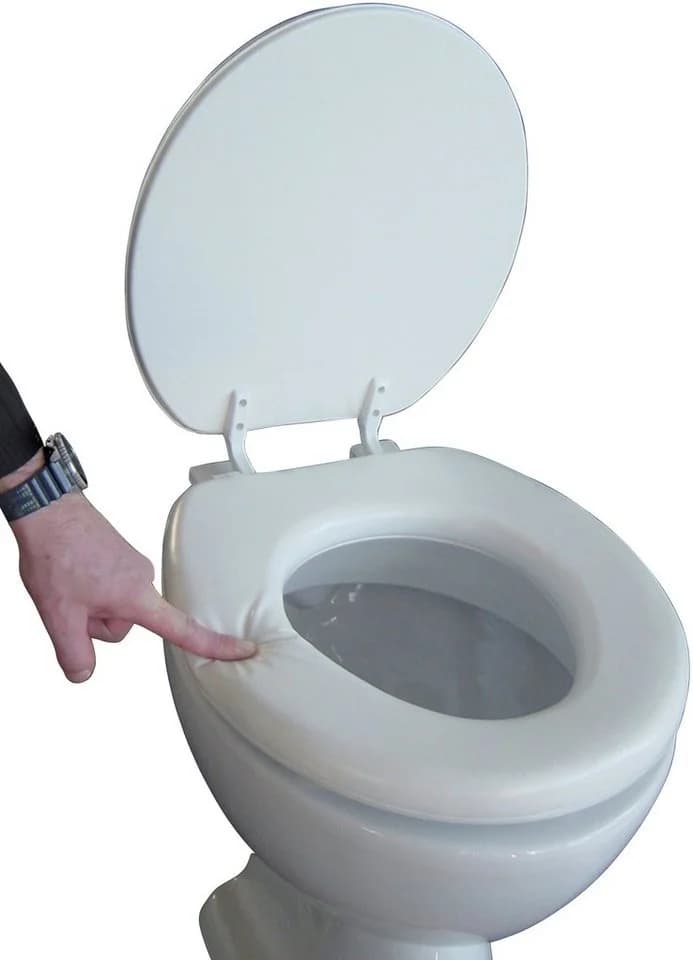 ADOB WC-Sitz Soft Weiß Kunststoff Geopolstert Oval - Bild 2