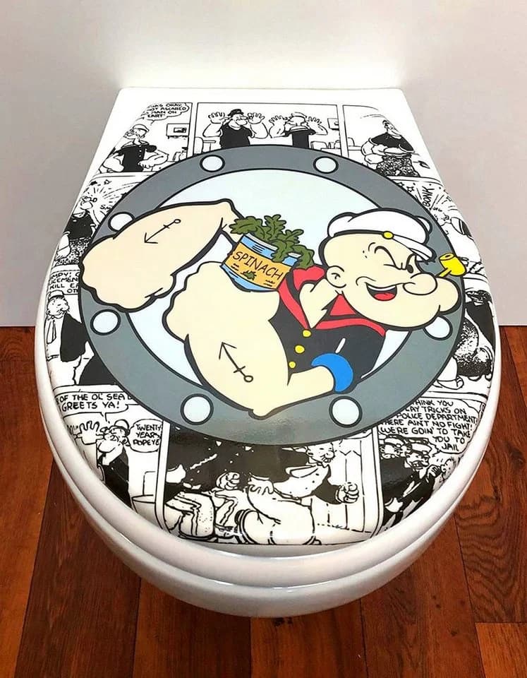 ADOB WC-Sitz Comic mit Absenkautomatik Schwarz/Weiß