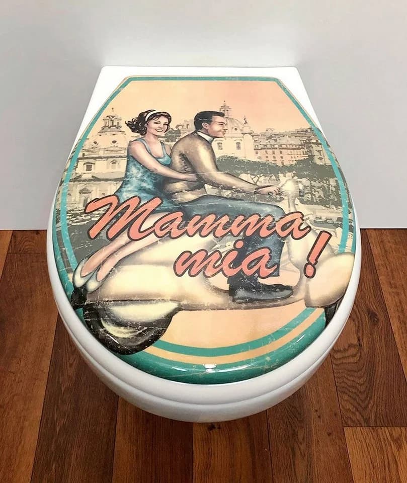 ADOB WC-Sitz Mamma Mia türkis/weiß mit Absenkautomatik - Bild 4